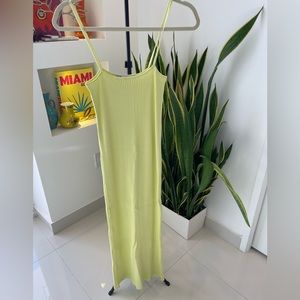 Lime green long dress